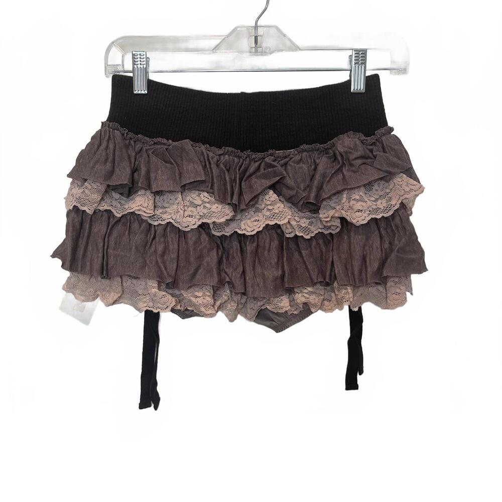 Zemeta - BabyRagDoll Tutu Skirt - XS Brown with Lace - Picture 3 of 3